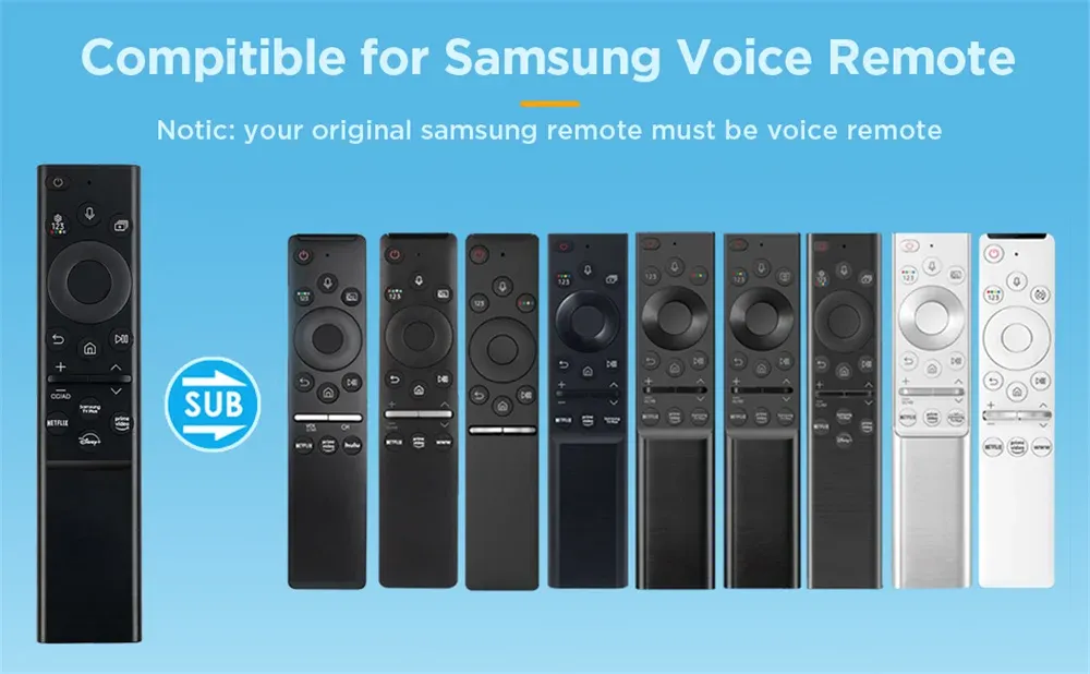 BN59-01385A Replacement Voice Remote Control for Samsung Neo QLED UHD HDR FHD 4K 8K Smart TV 2019-2022 (No Solar Function) BN59-01385A Replacement Voice Remote Control for Samsung Neo QLED UHD HDR FHD 4K 8K Smart TV 2019-2022 (No Solar Function)