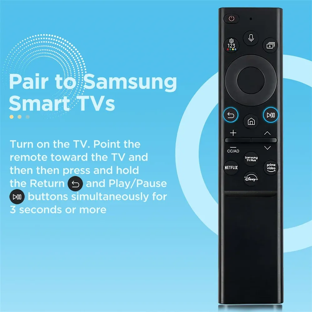BN59-01385A Replacement Voice Remote Control for Samsung Neo QLED UHD HDR FHD 4K 8K Smart TV 2019-2022 (No Solar Function) BN59-01385A Replacement Voice Remote Control for Samsung Neo QLED UHD HDR FHD 4K 8K Smart TV 2019-2022 (No Solar Function)