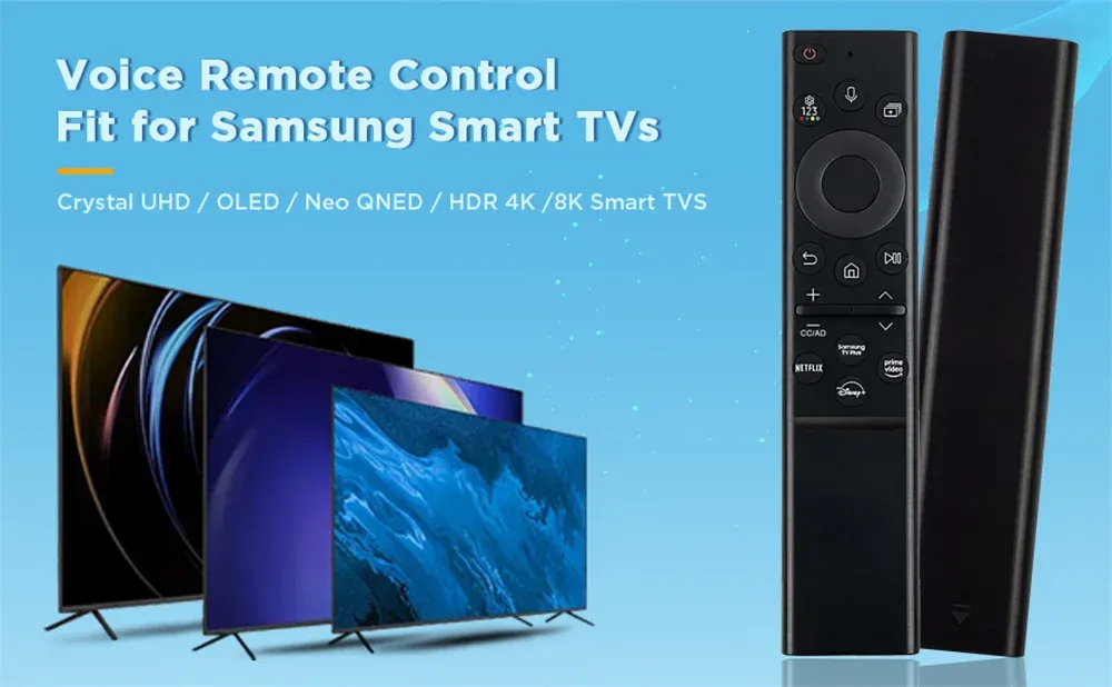 BN59-01385A Replacement Voice Remote Control for Samsung Neo QLED UHD HDR FHD 4K 8K Smart TV 2019-2022 (No Solar Function)