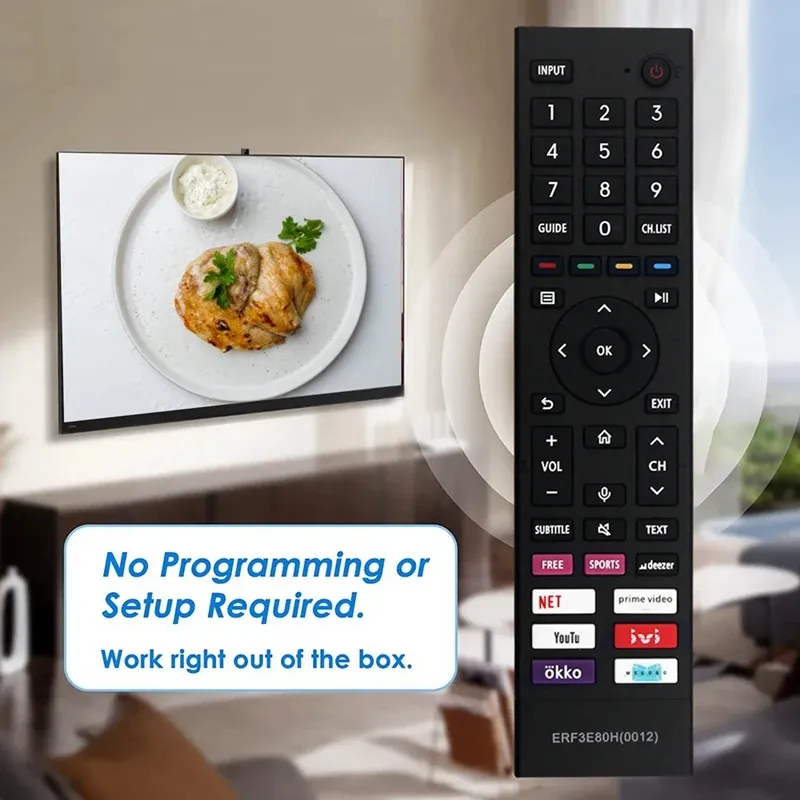 Replace ERF3E80H Remote Control For Hisense TV 43A6BG 43A6G 50A6BG 50A6G 55A6G Replace ERF3E80H Remote Control For Hisense TV 43A6BG 43A6G 50A6BG 50A6G 55A6G
