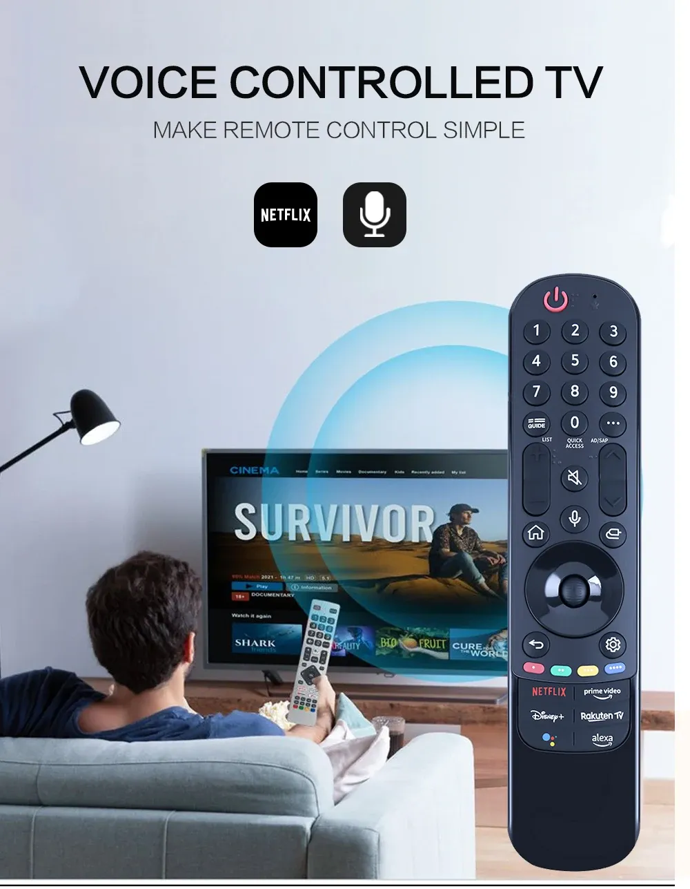 MR22GA MR20GA AKB76039901 Magic Voice Remote Control For AKB76039901 OLED QNED NanoCell TV with Voice Cursor Function MR22GA MR20GA AKB76039901 Magic Voice Remote Control For AKB76039901 OLED QNED NanoCell TV with Voice Cursor Function