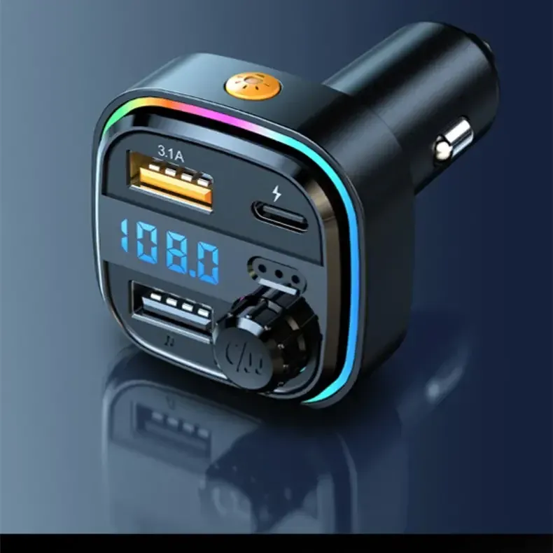 Bluetooth 5.0 FM Transmitter Handsfree Car Radio Modulator MP3 Player With 22.5W USB Super Quick Charge Adapter for Car Bluetooth 5.0 FM Transmitter Handsfree Car Radio Modulator MP3 Player With 22.5W USB Super Quick Charge Adapter for Car