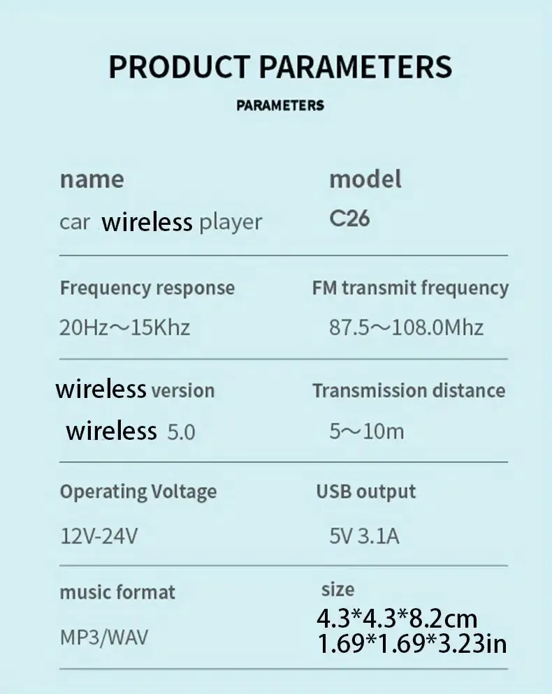 Bluetooth 5.0 FM Transmitter Handsfree Car Radio Modulator MP3 Player With 22.5W USB Super Quick Charge Adapter for Car Bluetooth 5.0 FM Transmitter Handsfree Car Radio Modulator MP3 Player With 22.5W USB Super Quick Charge Adapter for Car