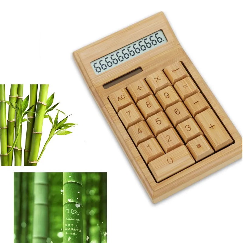 מחשבון סולארי במבוק עם מסך LCD – ידידותי לסביבה