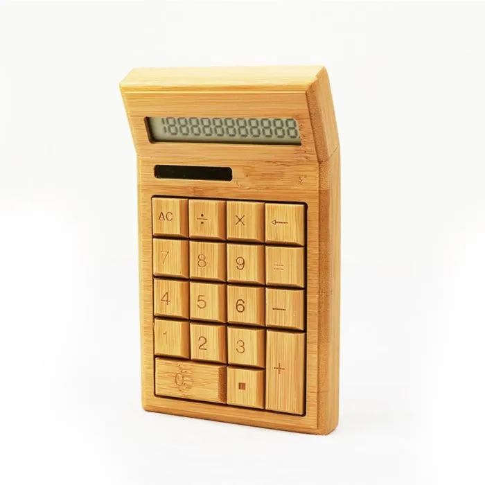 מחשבון סולארי במבוק עם מסך LCD – ידידותי לסביבה – תמונה 2