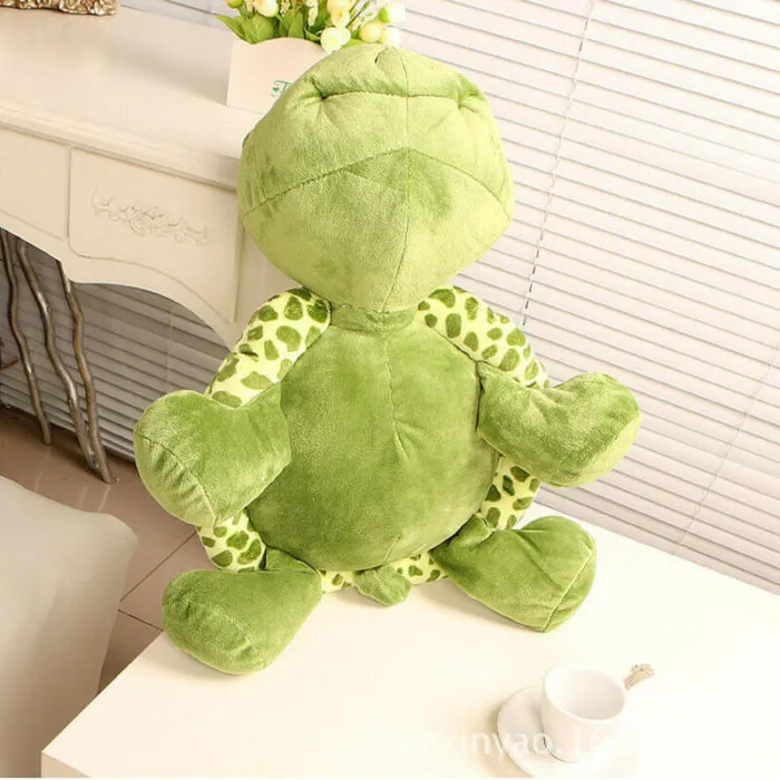 בובה רכה צב עם עיניים ירוקות – מתנה לילדים – תמונה 5