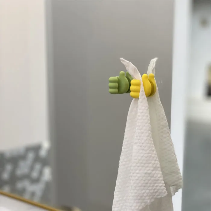 ⁦מחזיקי חוטי מטען בצורת יד עם דבק מובנה – רביעייה⁩ – תמונה ⁦3⁩