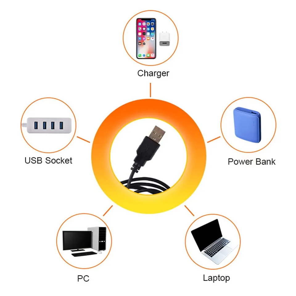 ⁦מנורת הקרנת שקיעה USB לצילום ועיצוב אווירה⁩ – תמונה ⁦3⁩