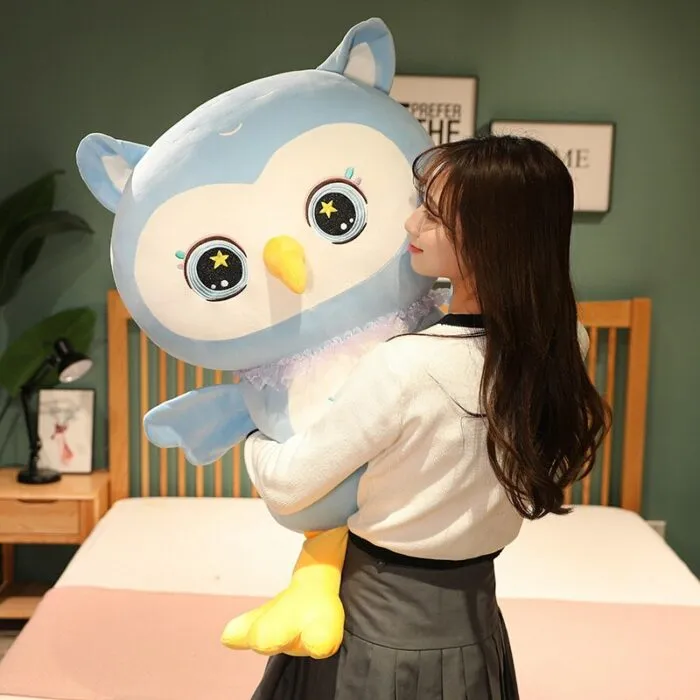 בובת ינשוף רכה לחיבוק ולקישוט במגוון גדלים – תמונה 3