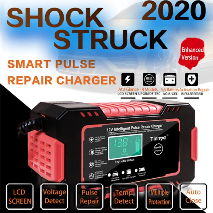 ⁦מטען מצבר 12V לרכב עם טעינה אוטומטית וחכמה⁩ – תמונה ⁦2⁩