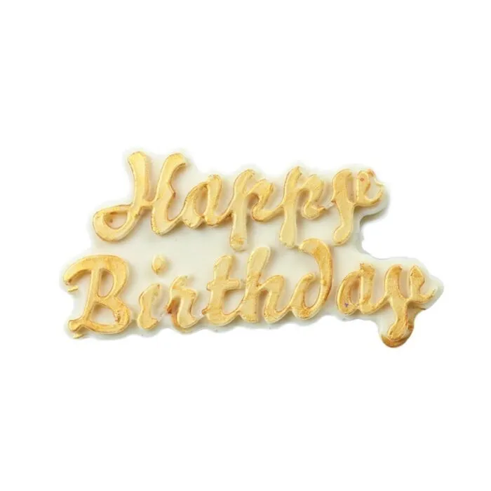 ⁦תבנית סיליקון Happy Birthday לעוגות, עוגיות ושוקולדים⁩ – תמונה ⁦2⁩