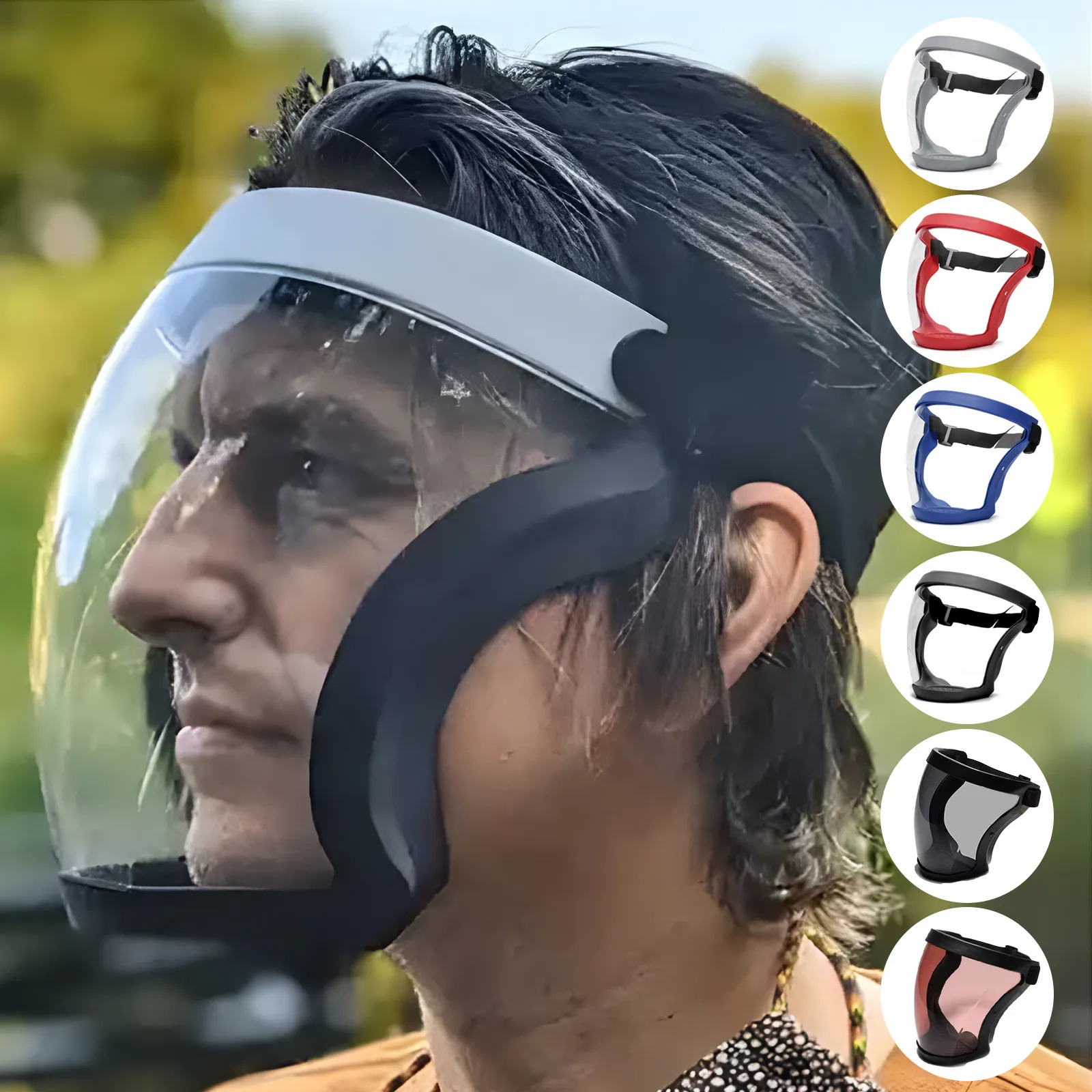 מסכת הגנה לפנים מונעת אדים עם רצועה אלסטית – תמונה 2