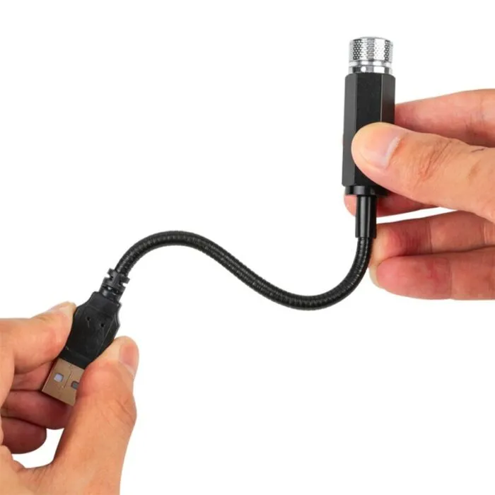 ⁦מקרן תאורה לרכב עם כוכבים צבעוניים וחיבור USB מתכוונן⁩ – תמונה ⁦3⁩