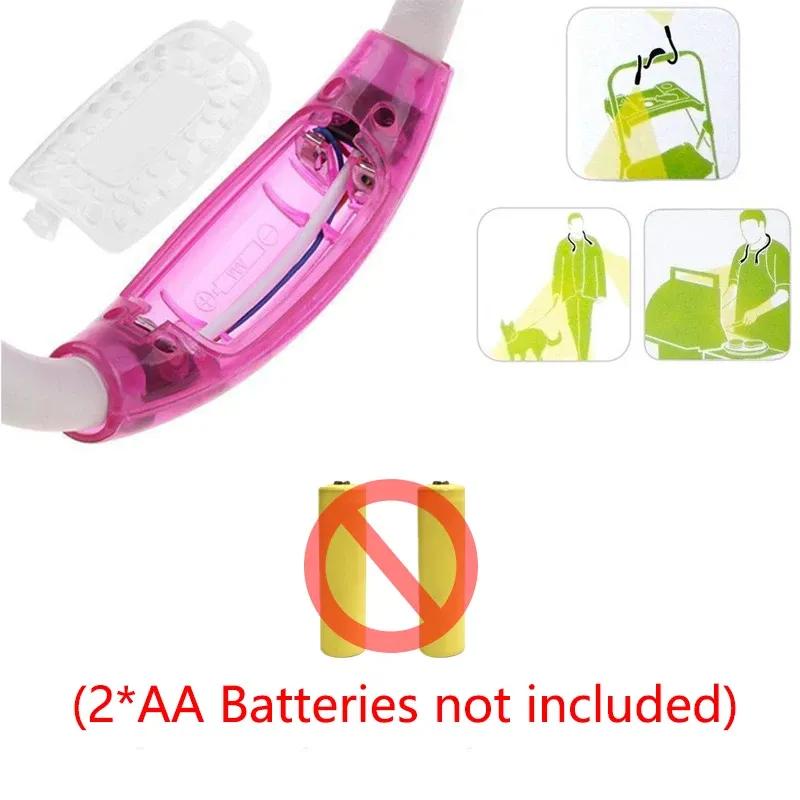 ⁦פנס גמיש לצוואר לקריאה וסריגה עם 4 נורות LED⁩ – תמונה ⁦5⁩