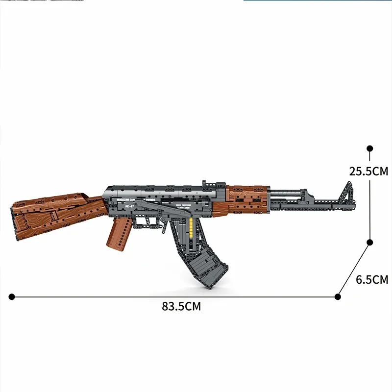⁦מודל רובה AK47 להרכבה – 1366 חלקים לילדים⁩ – תמונה ⁦6⁩
