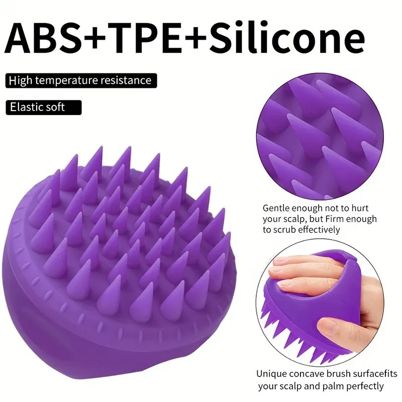⁦מברשת עיסוי לקרקפת מסיליקון לניקוי עמוק במקלחת⁩ – תמונה ⁦3⁩