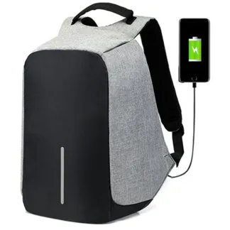 תיק גב נגד גניבות עם טעינת USB ובד דוחה מים