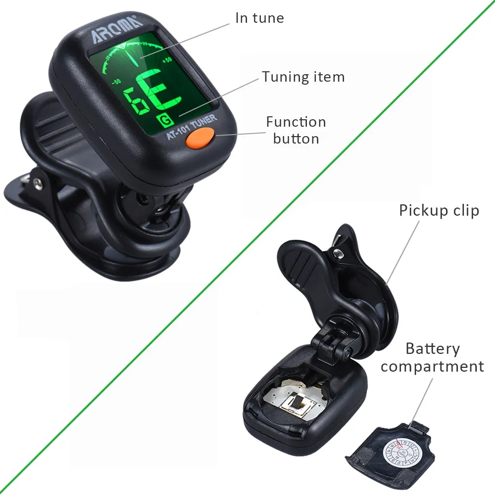 ⁦טיונר לגיטרה דיגיטלי מקצועי עם מסך LCD צבעוני⁩ – תמונה ⁦4⁩