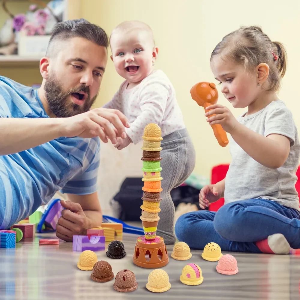 ⁦משחק הרכבת מגדל גלידה לילדים לפיתוח קואורדינציה ודמיון⁩ – תמונה ⁦2⁩