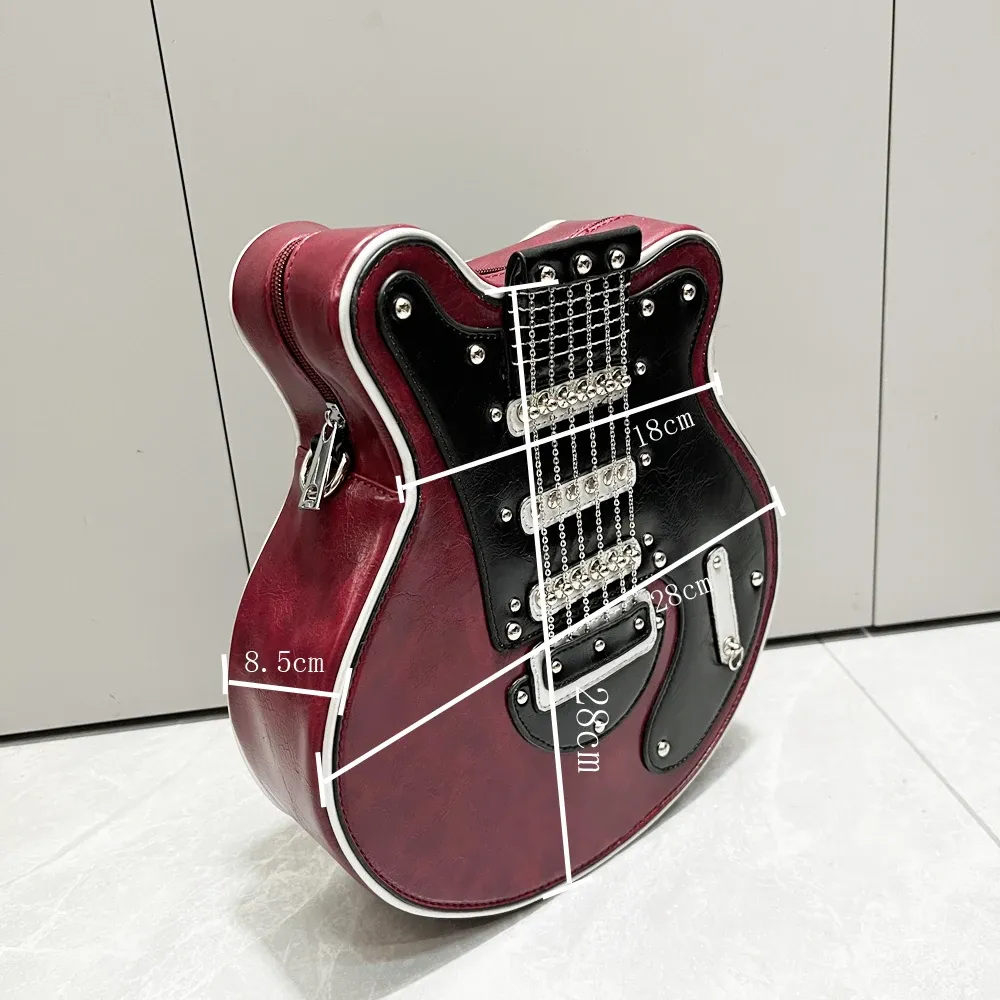 ⁦תיק בצורת גיטרה במגוון צבעים עם רצועת נשיאה נוחה⁩ – תמונה ⁦5⁩