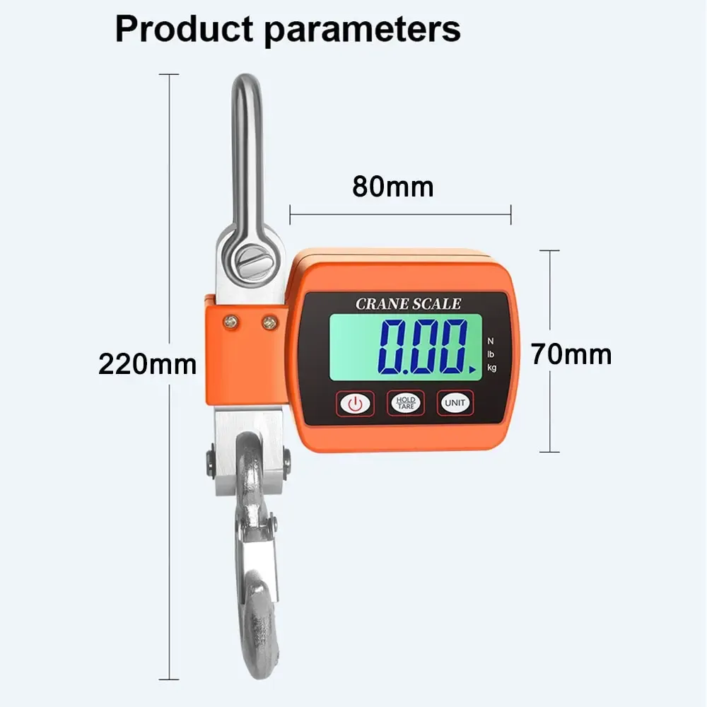 וו מנוף משקל תעשייתי אלקטרוני 0.05-500 קג עם LCD – תמונה 7