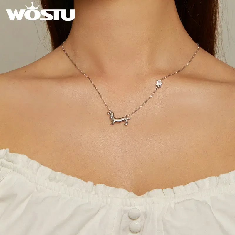 ⁦שרשרת תליון כלב תחש נקניקיה מכסף סטרלינג 925⁩ – תמונה ⁦2⁩