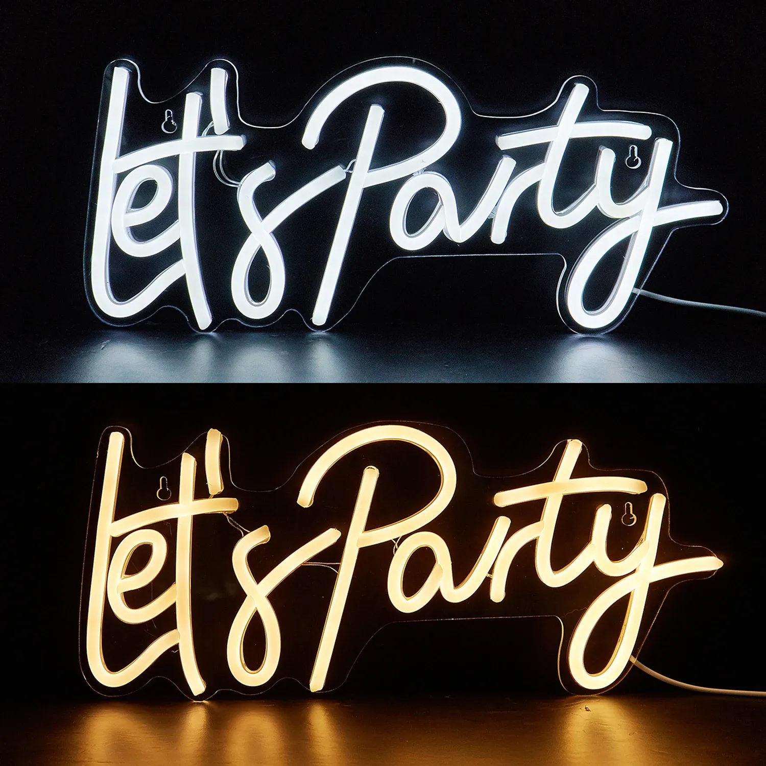 ⁦שלט LED Let's Party לאירועים ומסיבות עם חיבור USB⁩ – תמונה ⁦6⁩