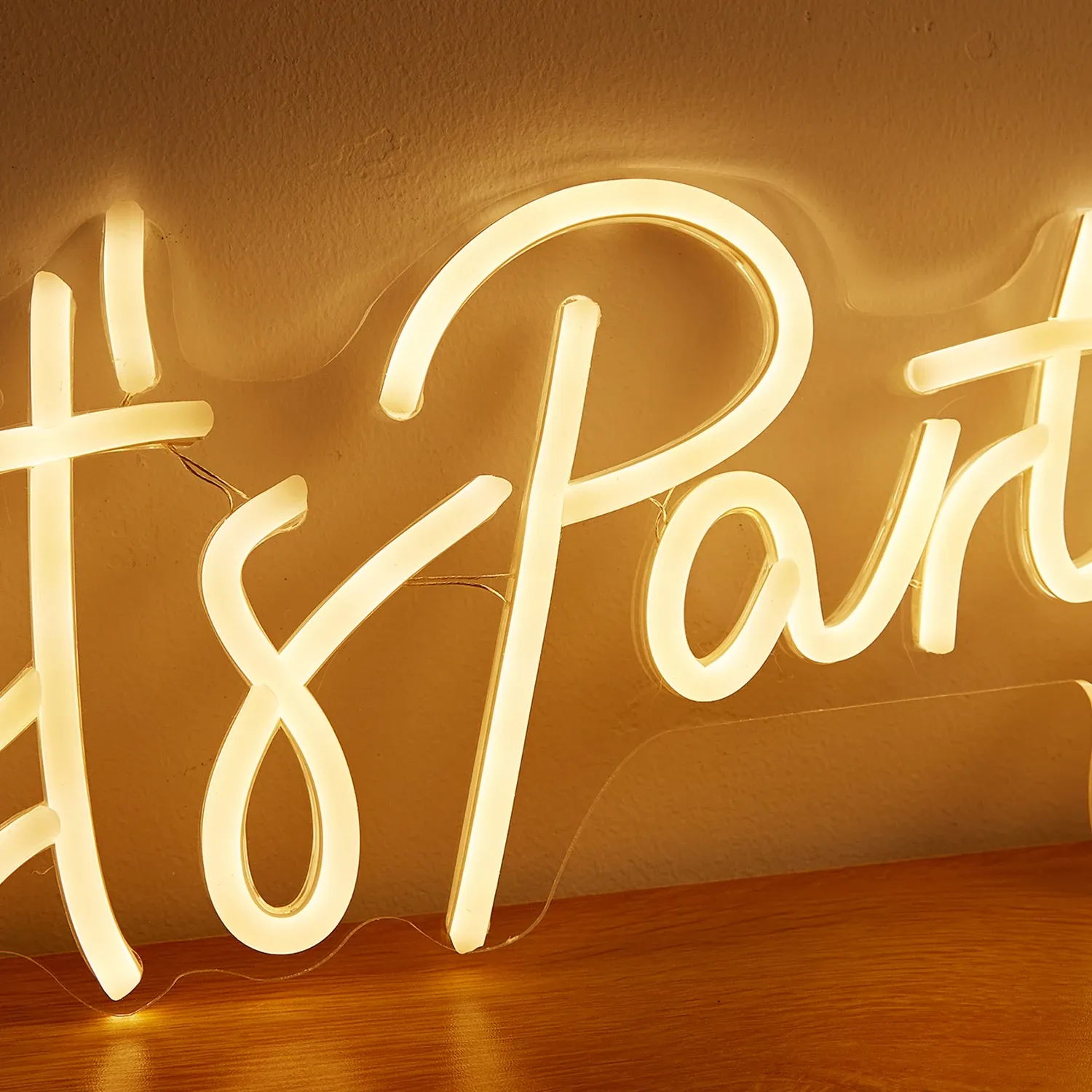 ⁦שלט LED Let's Party לאירועים ומסיבות עם חיבור USB⁩ – תמונה ⁦2⁩