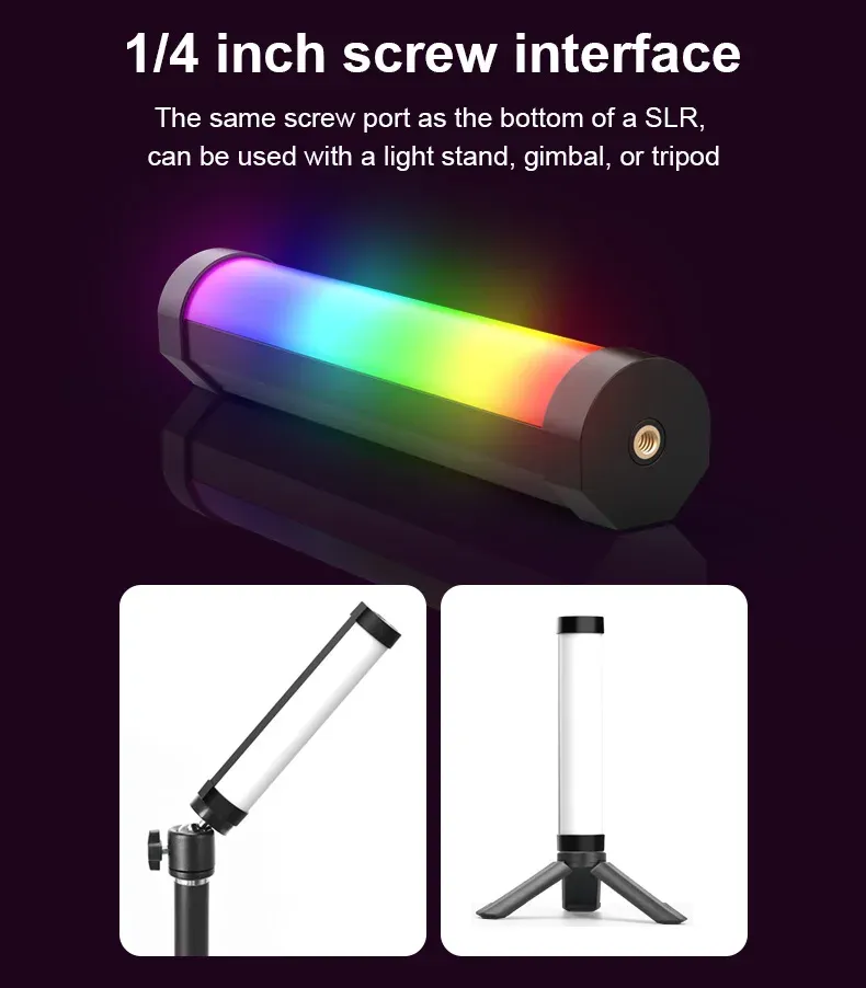 ⁦מנורת RGB לצילום מקצועי ניידת עם סוללה נטענת⁩ – תמונה ⁦4⁩