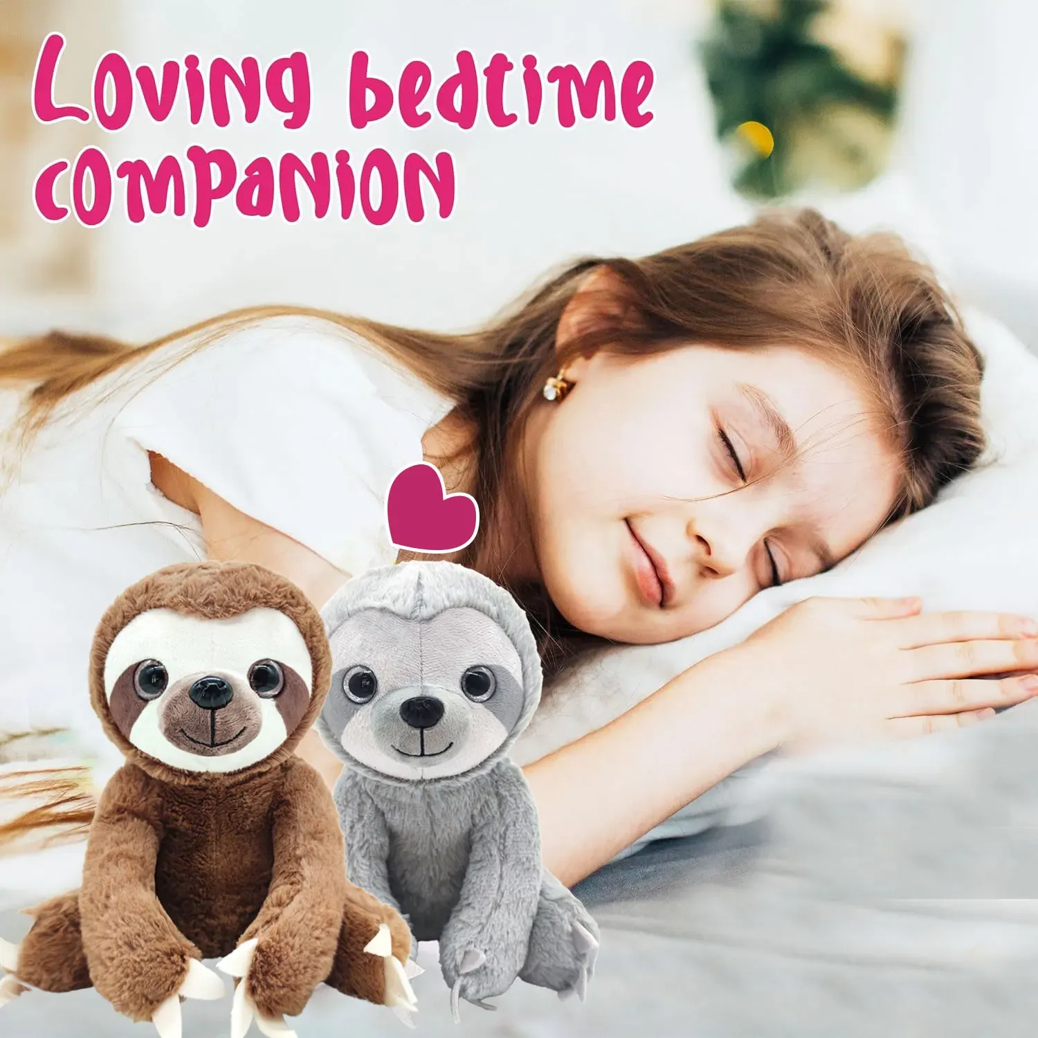 ⁦בובת עצלן רכה ונעימה לחיבוק בגודל 25 ס״מ לכל הגילאים⁩ – תמונה ⁦2⁩