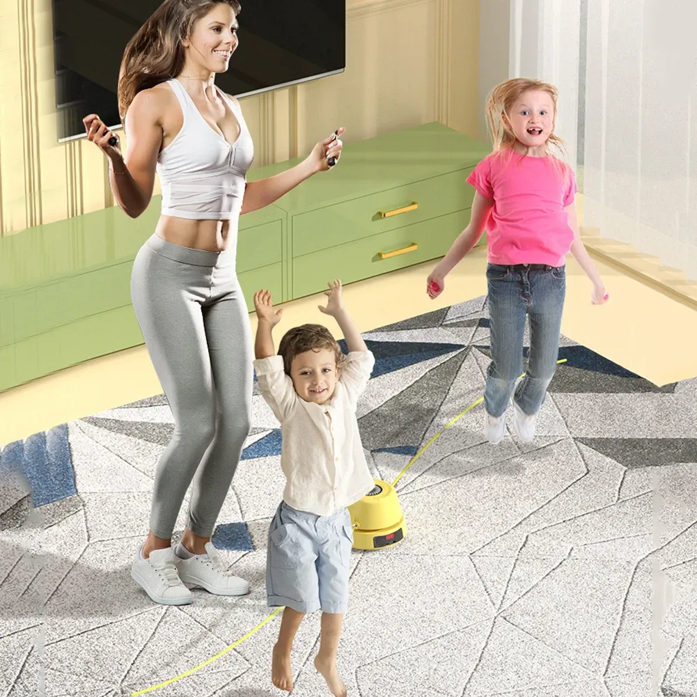 מכשיר חבל קפיצה חשמלי עם שלט וסופר קפיצות דיגיטלי