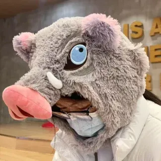 כרית צוואר לטיסה עם כובע מחמם בעיצוב חזיר בר