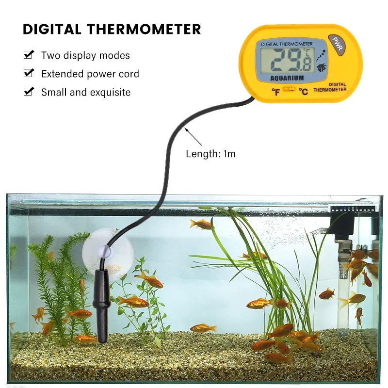 ⁦מד טמפרטורה דיגיטלי אקווריום עם צג LCD ואזעקה חכמה⁩ – תמונה ⁦6⁩