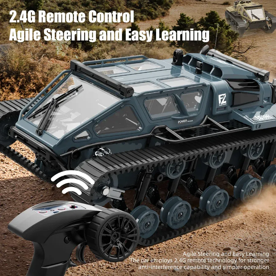 טנק על שלט רחוק עם סיבוב 360° ויכולת דריפט לכל גיל – תמונה 4