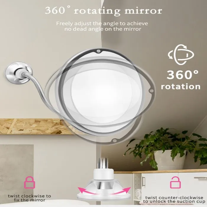מראה מגדילה עם תאורת LED פי 7 ואקום ו-360 מעלות – תמונה 6