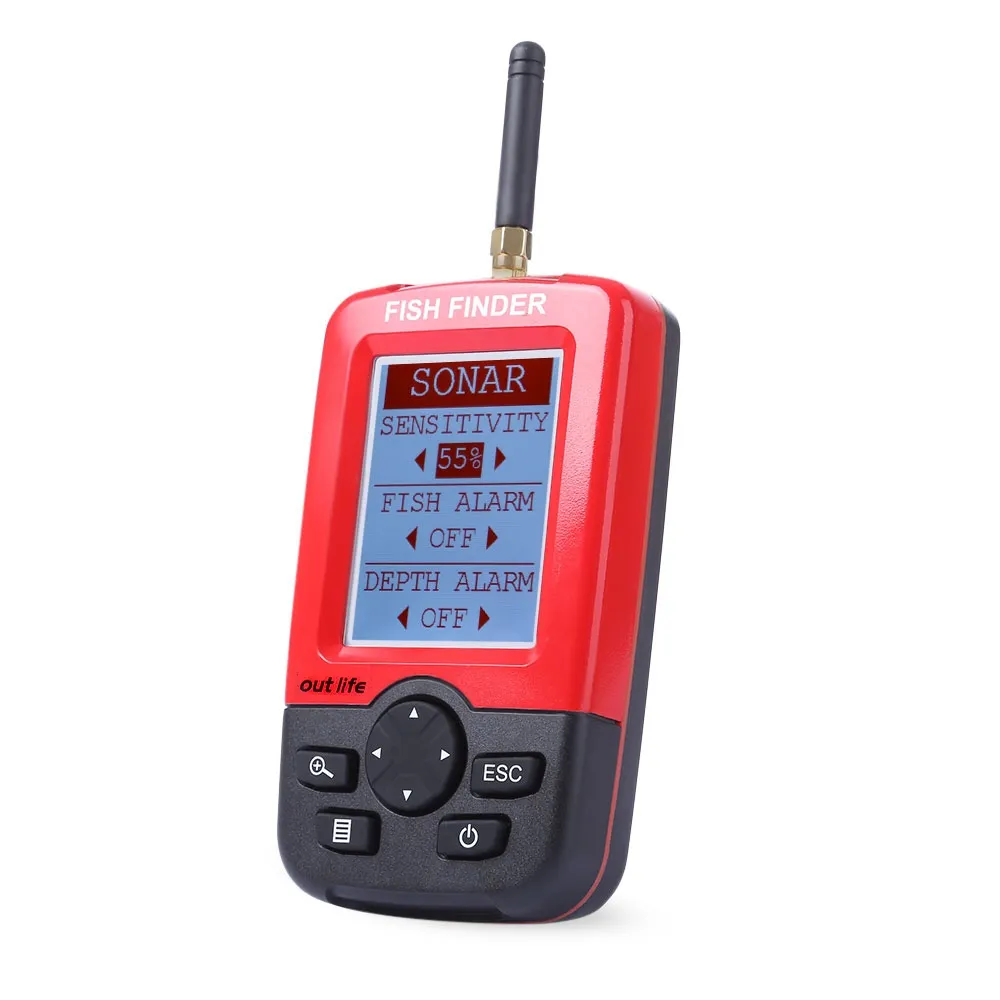 מכשיר איתור דגים עם סונאר וצג LCD עד 35 מטר – תמונה 3