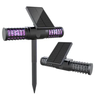 קוטל יתושים סולארי לגינה עם טעינת USB ועמידות למים