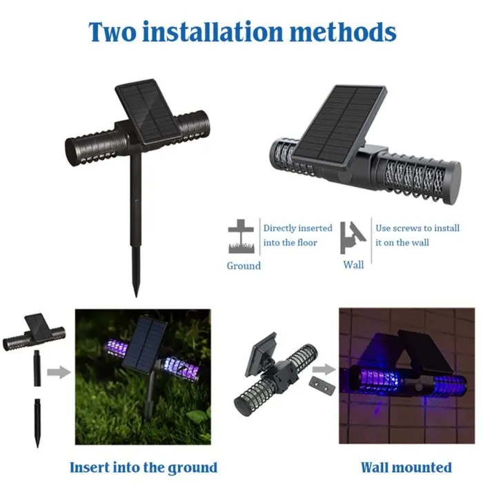 ⁦קוטל יתושים סולארי לגינה עם טעינת USB ועמידות למים⁩ – תמונה ⁦3⁩