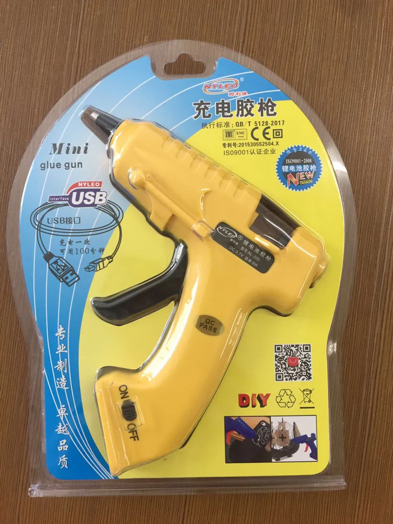 אקדח דבק חם נטען USB נייד – 100 דקות עבודה רציפה – תמונה 4