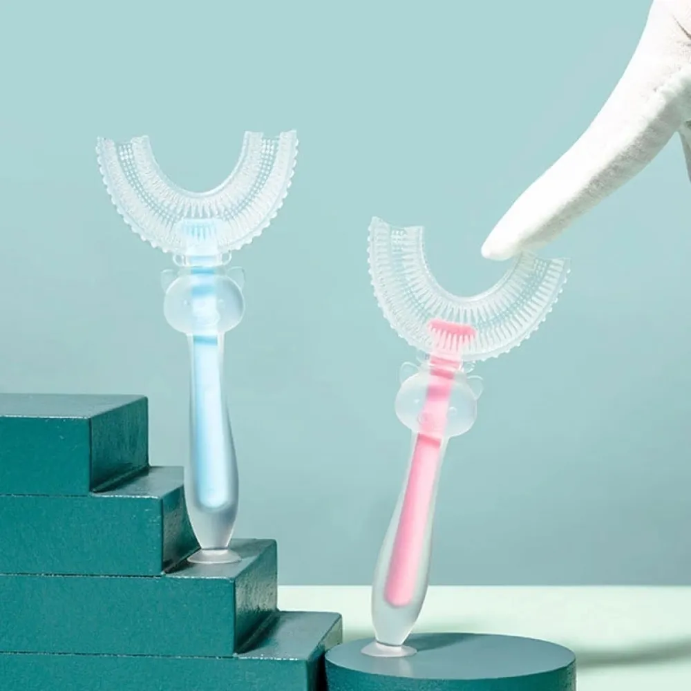 מברשת שיניים לילדים בצורת U לניקוי מלא של הפה