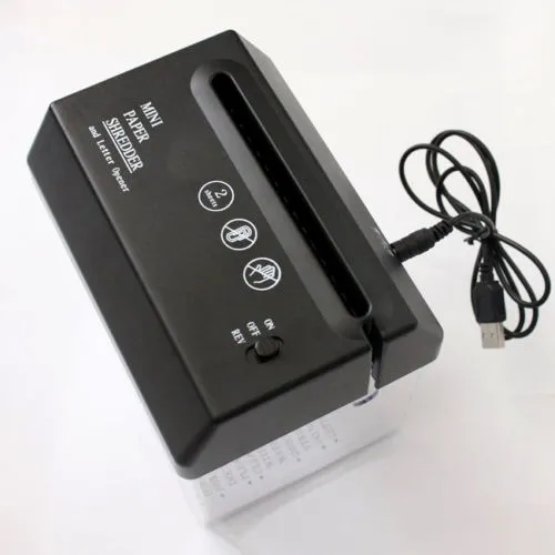 מגרסת ניירות קומפקטית עם פותח מעטפות וחיבור USB – תמונה 5