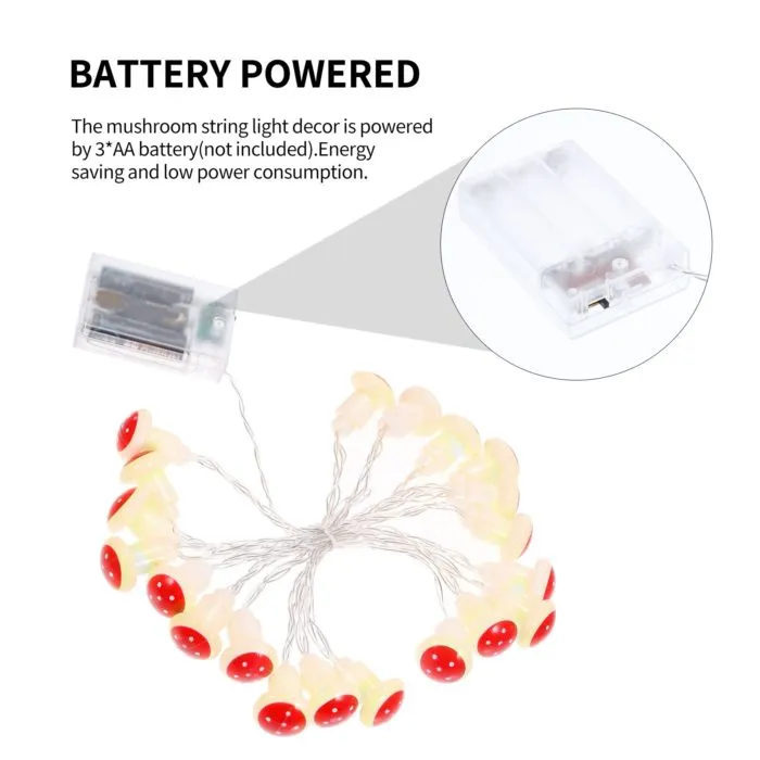 ⁦תאורת פטריות לגינה ולבית – 20 נורות LED חמות⁩ – תמונה ⁦5⁩