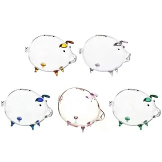 קופת חזיר שקופה מזכוכית עבה לחיסכון לילדים