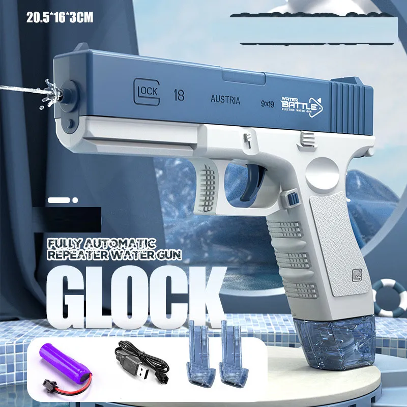 ⁦אקדח מים חשמלי נטען USB לילדים ומבוגרים לקיץ⁩ – תמונה ⁦5⁩
