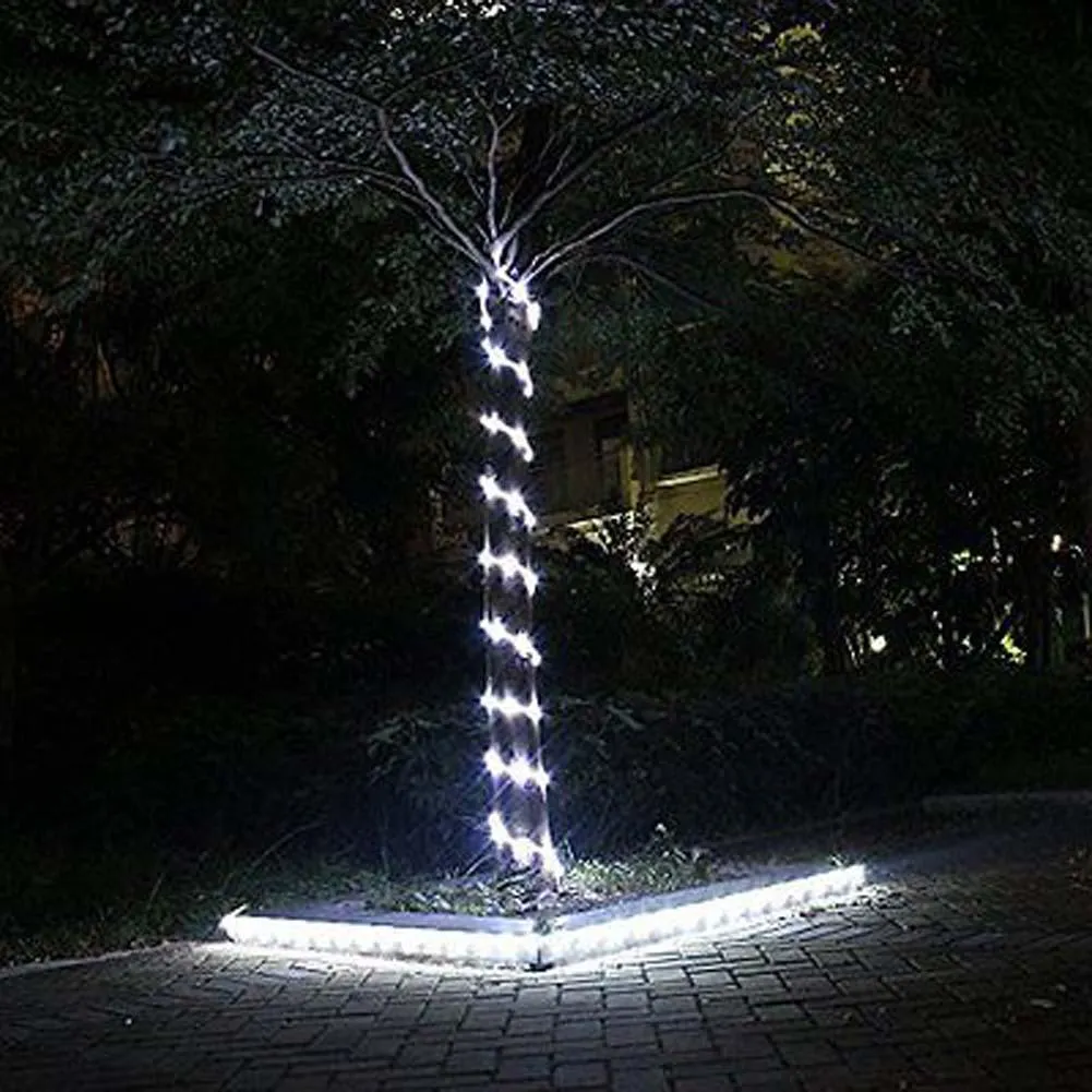 ⁦תאורה סולארית לגינה – צינור LED עמיד למים להתקנה קלה⁩ – תמונה ⁦2⁩