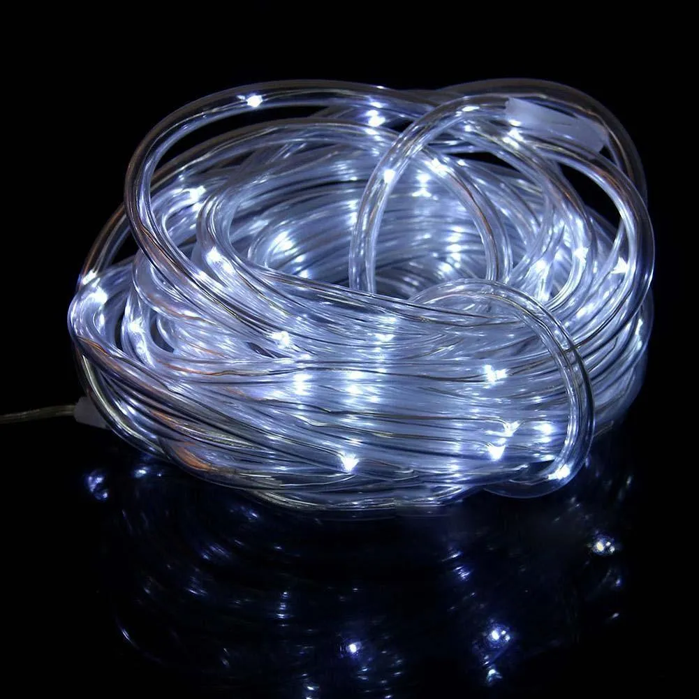 ⁦תאורה סולארית לגינה – צינור LED עמיד למים להתקנה קלה⁩ – תמונה ⁦3⁩
