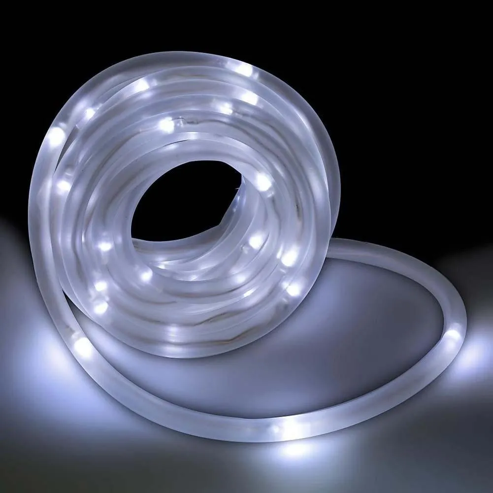 ⁦תאורה סולארית לגינה – צינור LED עמיד למים להתקנה קלה⁩ – תמונה ⁦5⁩