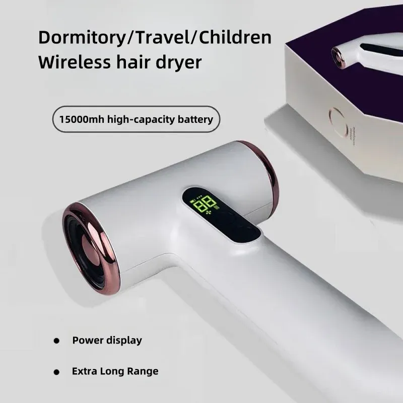 מייבש שיער נייד עוצמתי ושקט עם בקרת חום ועוצמה – תמונה 5