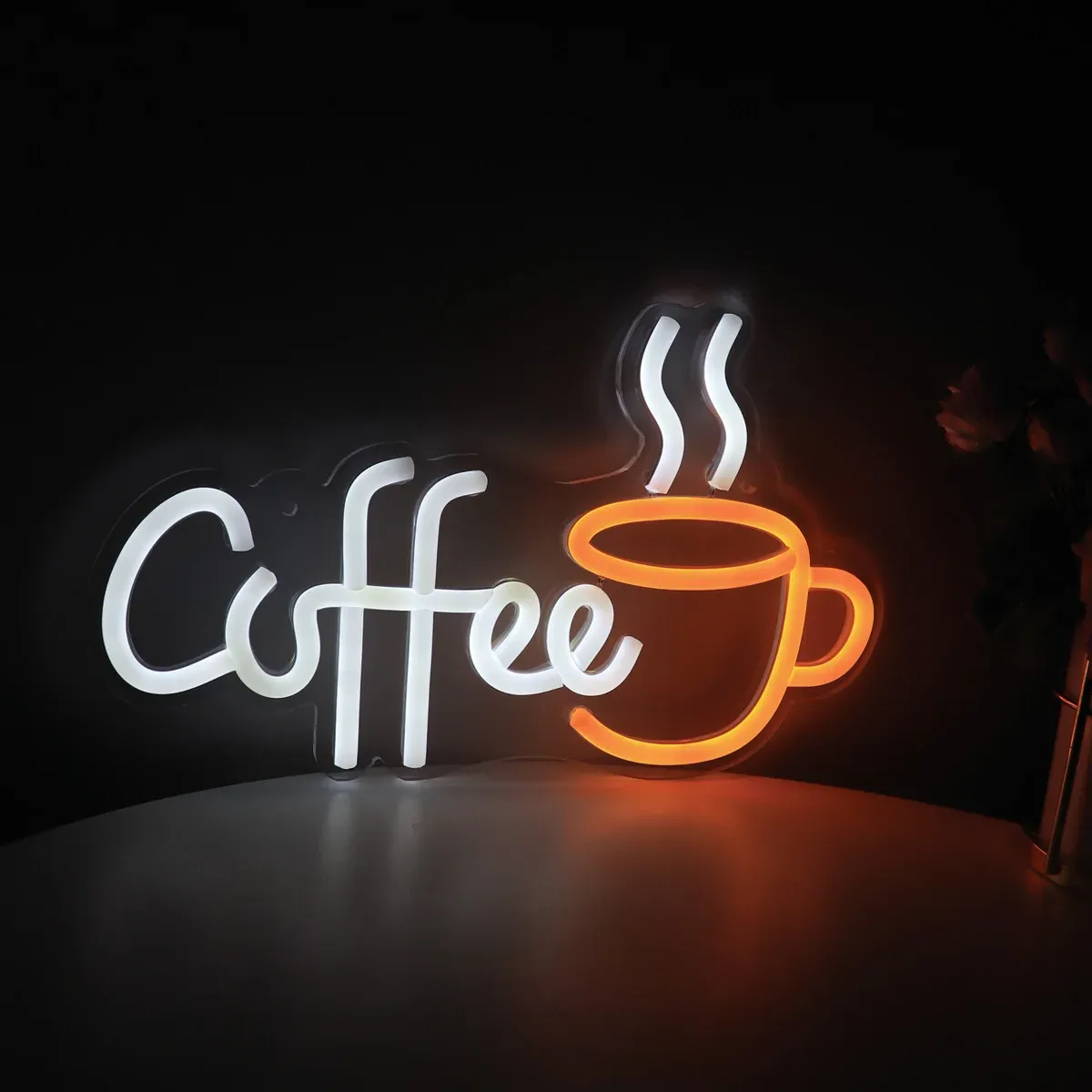 שלט ניאון קפה LED עם כיתוב Coffee לעיצוב הבית והמשרד – תמונה 4