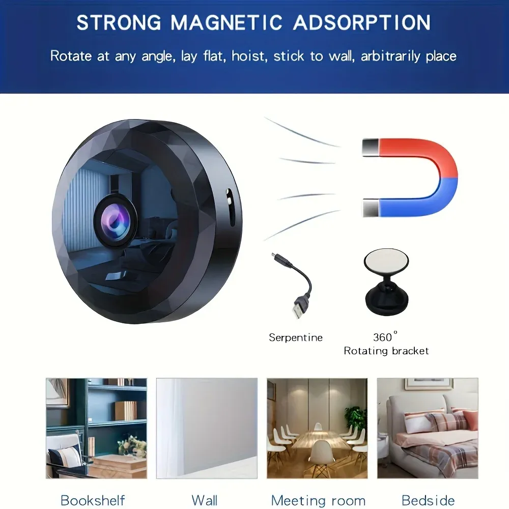⁦מצלמה נסתרת מיני אלחוטית מגנטית עם Wifi וראיית לילה HD 32GB⁩ – תמונה ⁦3⁩